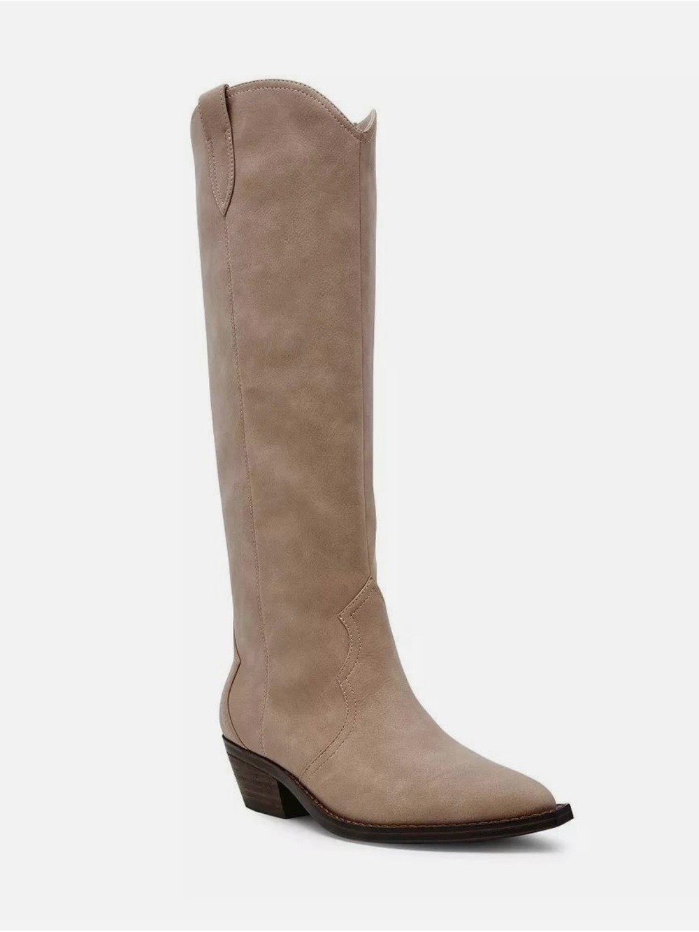 DV Dolce Vita Women's Kit Cowboy Western Knee-High Boots Taupe - NWT - Picture 2 of 15
